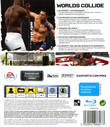 EA Sports MMA (USA) (v1.02) (Disc) (Update) box cover back